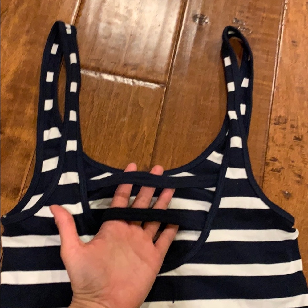 Hollister navy/white striped tunic length tank top - Picture 3 of 3